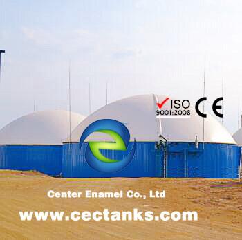 Tangki kaca-dilelehkan-ke-baja / Tangki penyimpanan biogas dengan kedap udara tinggi 0