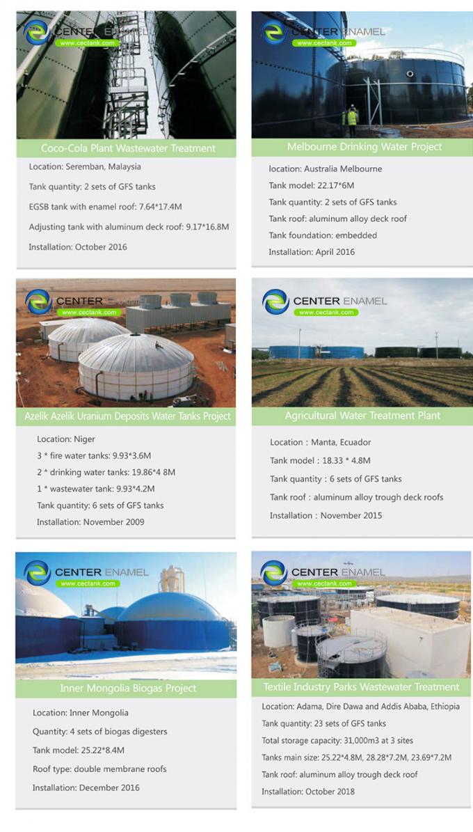 Tank penyimpanan air limbah untuk pabrik biogas, pabrik pengolahan air limbah 0