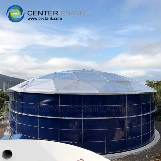 Clear Span Aluminium Geodesic Dome Roof Untuk Tangki Penyimpanan Minyak 0