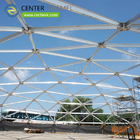 Atap Dome Aluminium yang Mendukung Sendiri untuk Fasilitas Pengolahan Minyak Gas Petrochemical atau Air