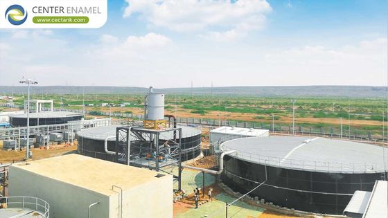 Tangki penyimpanan air berkapasitas besar dengan lapisan kaca dengan atap dek aluminium: Memenuhi standar global
