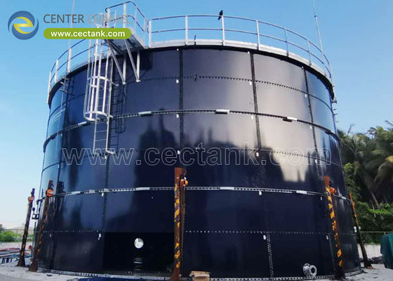 Tangki air industri baja berbolt untuk industri fermentasi dengan enamel pusat