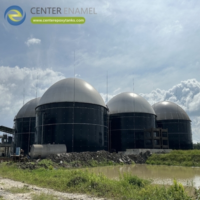 Atap Membran Ganda untuk Tangki Pencerna Metana: Menyegel tangki dan menampung gas metana.