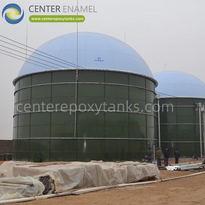 Atap Membran Ganda untuk Kontainer Fermentasi: Tutup tangki dan simpan biogas.
