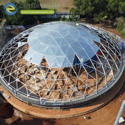 Atap Kubah Aluminium untuk Tangki Pengolahan Efluen: Mengandung uap korosif dari proses pengolahan