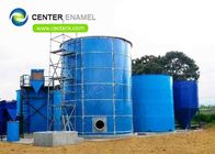 Tangki penyimpanan biogas baja berbalut dengan atap membran yang dapat diperluas