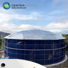 Clear Span Aluminium Geodesic Dome Roof Untuk Tangki Penyimpanan Minyak
