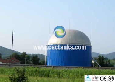 Tangki penyimpanan biogas dengan atap membran ganda Tangki penyimpanan air 50000 / 50k galon Warna disesuaikan