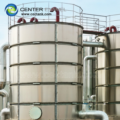 Tangki air silinder baja tahan karat untuk proyek biogas