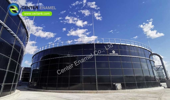Tangki Reaktor CSTR Baja Bolted Hijau Gelap Untuk Air Limbah Air Garam