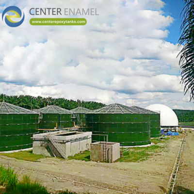Tangki biogas untuk BiocNG: Tangki utama untuk pencernaan biogas.