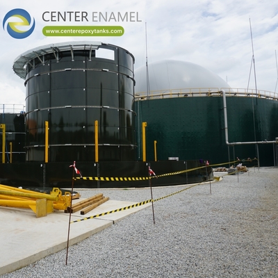 Tangki biogas untuk tanaman pertanian susu: Tangki utama untuk pencernaan biogas.