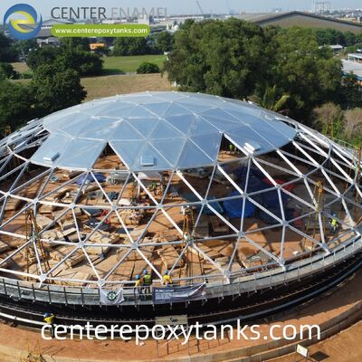 Atap terapung eksternal untuk tangki baja las untuk tangki penyimpanan minyak limbah: Membantu menahan asap dan bau berbahaya sambil membatasi penguapan