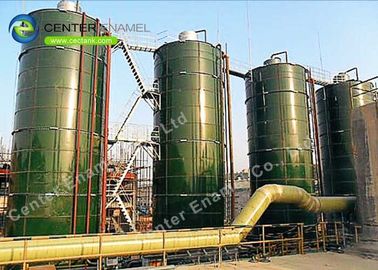 Tangki penyimpanan biogas kaca yang dilebur ke baja 36000 galon ketahanan korosi