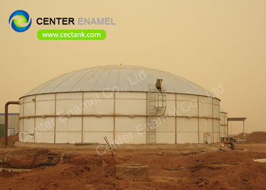Tangki penyimpanan biogas bergelombang kaca dengan pemegang gas membran ganda