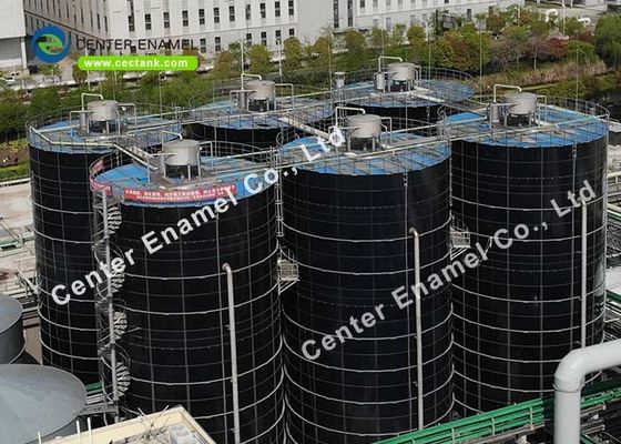 2.4M * 1.2M Tangki penyimpanan biogas dengan atap membran ganda atau atap enamel