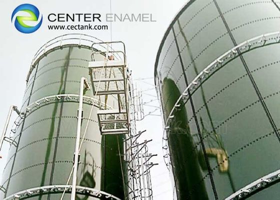 Tangki penyimpanan air komersial berlapis kaca untuk pabrik pengolahan air limbah
