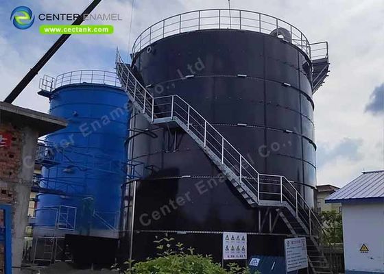 Tangki penyimpanan air limbah industri baja bertengger untuk pabrik pengolahan air limbah