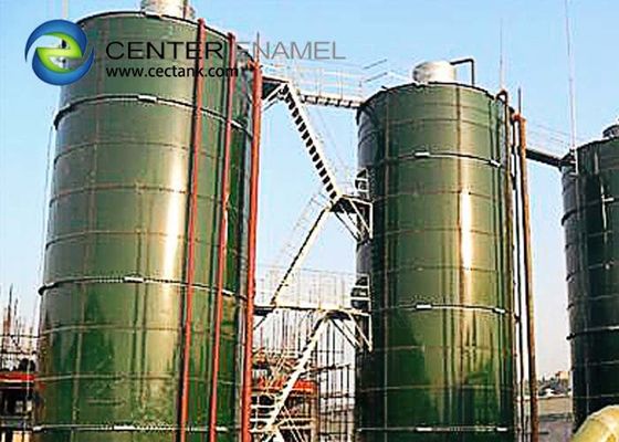 Tangki CSTR baja berlapis kaca tahan korosi yang unggul untuk proyek biogas