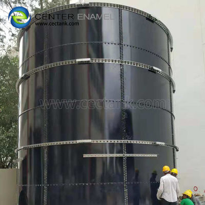 0.35mm Lapisan 18000m3 Biogas Storage Tank Dengan Atap GRP