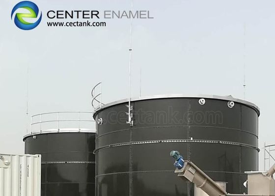 Biogas Plant Bolted Steel CSTR Reactor Dengan Atap