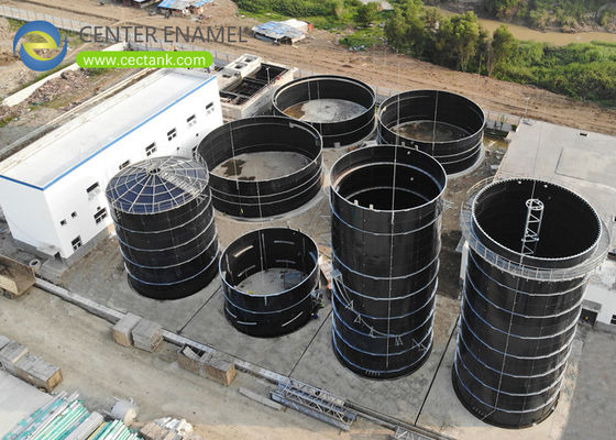 Tangki baja berbolt tahan air cair untuk silo penyimpanan bahan besar