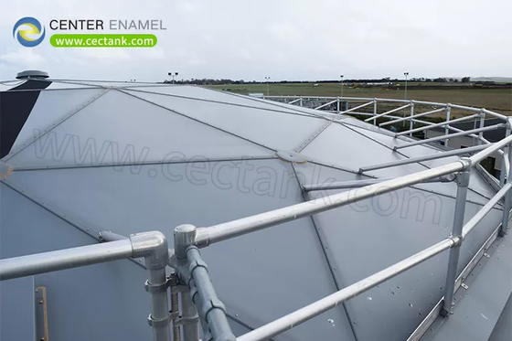 Atap kubah aluminium tahan korosi untuk pasokan air dan fasilitas pengolahan air limbah