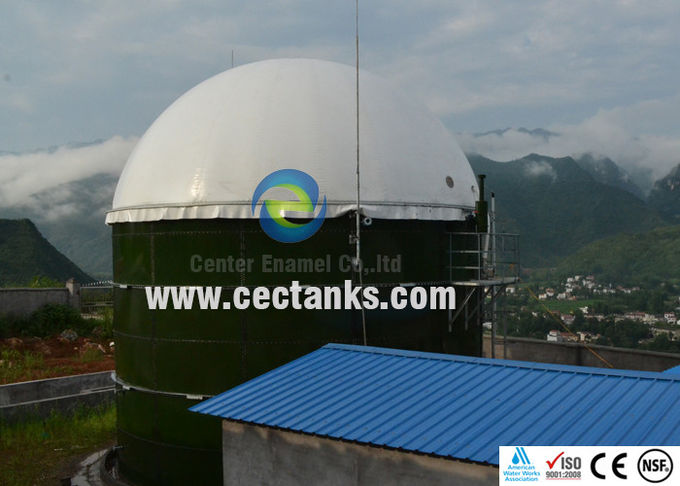 Tangki penyimpanan biogas dengan atap membran ganda Tangki penyimpanan air 50000 / 50k galon Warna disesuaikan 0