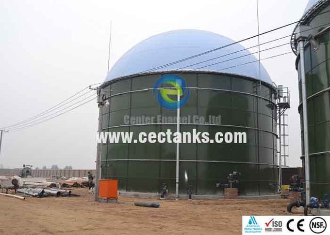 Tangki penyimpanan biogas baja bertulang berlapis dengan bahan tangki kaca yang dilelehkan ke baja 0