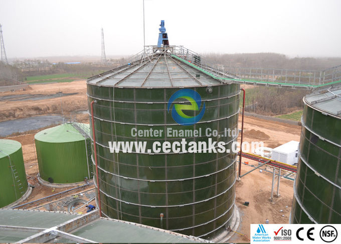 Biogas Power Plant Tangki baja cair kaca untuk fermentasi anaerob 0
