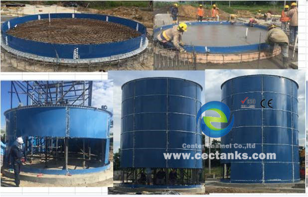 1 -4MW Biogas Power Plant EPC Turnkey BOT BTO Layanan Proyek dengan Tangki Penyimpanan Kaca Yang Dilemparkan Ke Baja 0