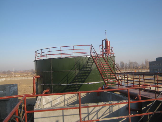 Tangki penyimpanan biogas GLS untuk pengolahan pencernaan anaerobik dengan atap membran ganda atau atap enamel 0
