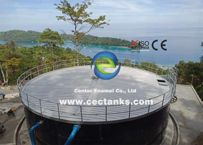 Tangki penyimpanan cairan baja cair kaca Silos Biogas Container Acid And Alkalinity Proof 0